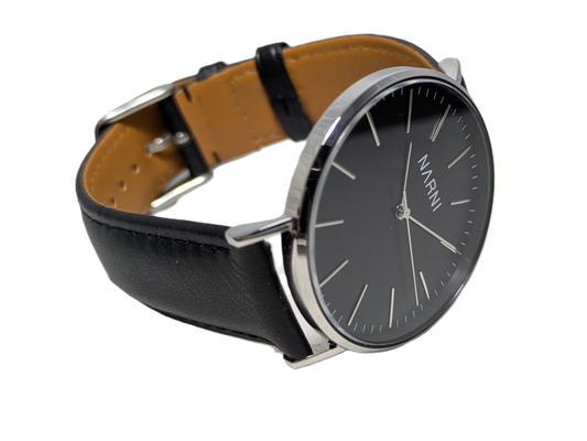 NΛRNI Core Black – Minimalist 40mm Men’s Watch in 316L Stainless Steel