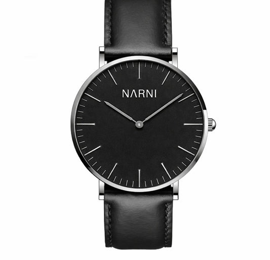NΛRNI Core Black – Minimalist 40mm Men’s Watch in 316L Stainless Steel